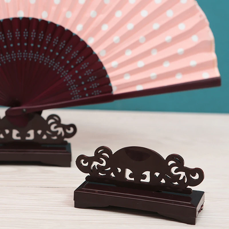 1Pcs Fan Stand Display Base Holder Circular Fan Display Stand Home Decor Fan Support  Wedding Fan Base