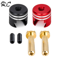 4mm 5mm LowPro Bullet Plugs, Welding-Free Hard Shell Metal Heatsink Connector Set for RC Cars