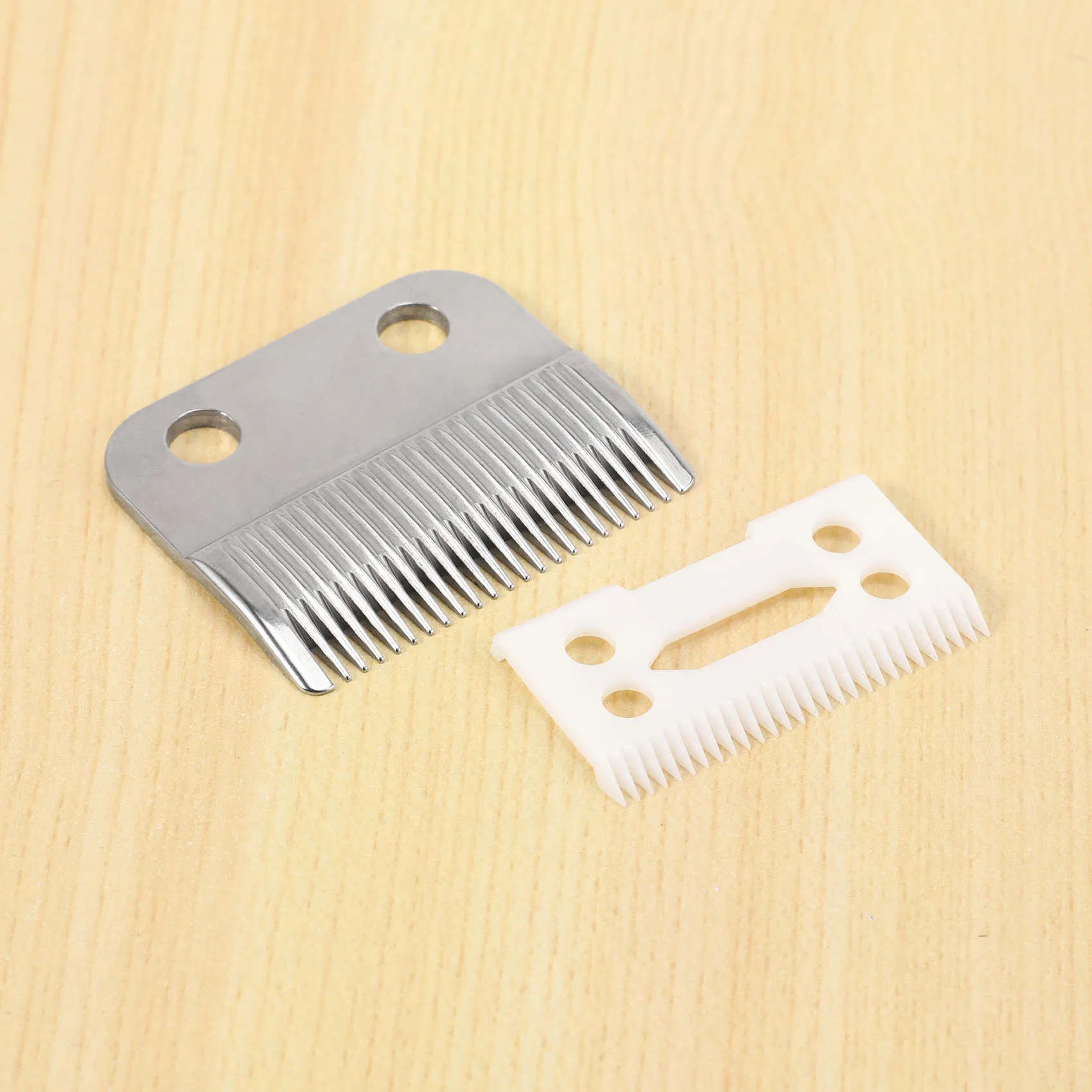 2Pc Hair Beard Replace Ceramic Blade Cutter Metal Bottom for Shear Clipper