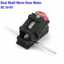 Dual Shaft Small Micro 130 Worm Gear Motor DC 3V 5V 6V 1300RPM DIY Remote Control Car Boat Tank Toy Model Car Engine