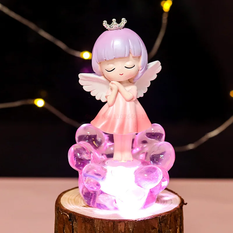 Original sonho de fadas com lâmpada série elf caixa cega brinquedos bonito anime personagem mão lidar com estilo caixa mistério kawaii presentes da menina