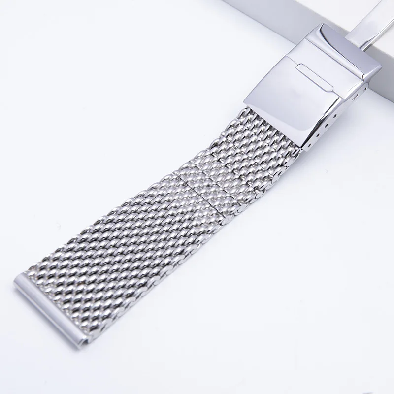 High Quality 316L Stainless Steel Watchband Solid Metal Band for Breitling AB2010 Watch Strap Men's Luxury 22 mm Mesh Bracele view 2