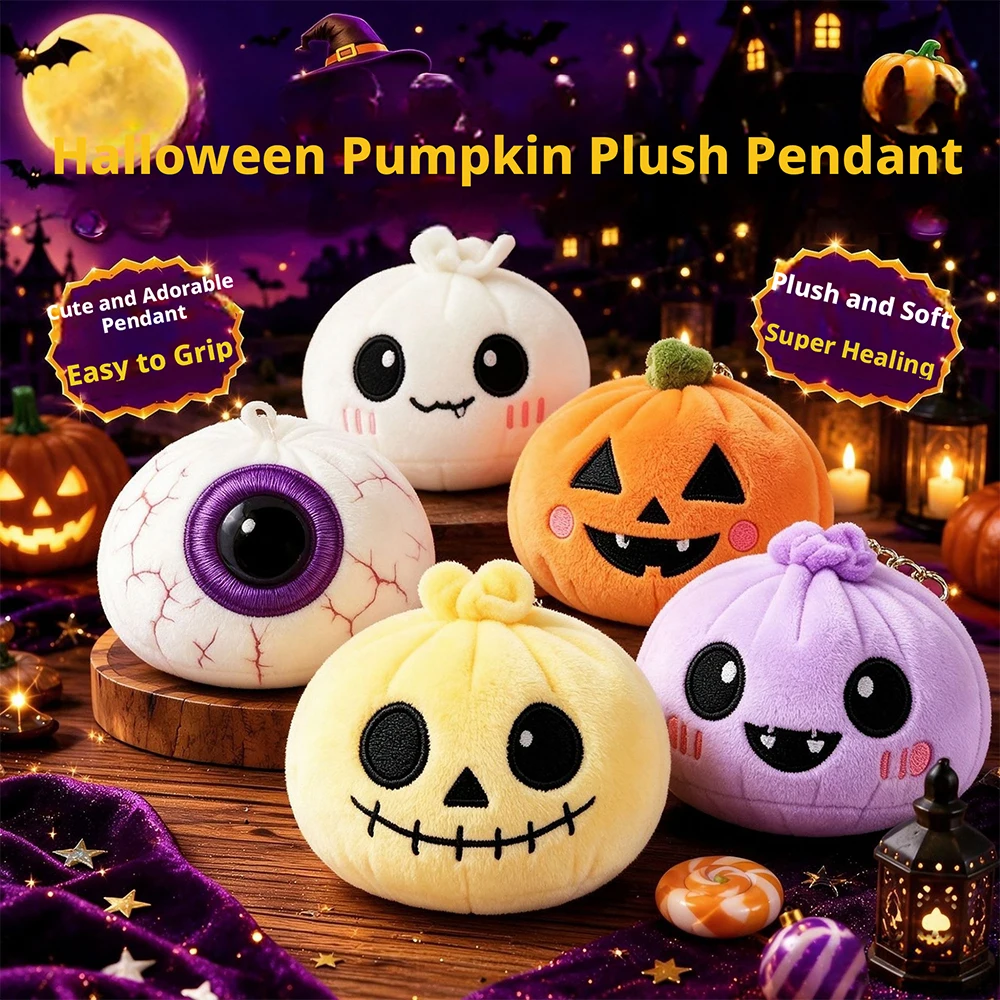 New Halloween Ghost DumplingsToy Soft Slow Resilience Squishy Toy Fidget Steamed Stuffed Bun Squishy Pinch Le Christmas gift