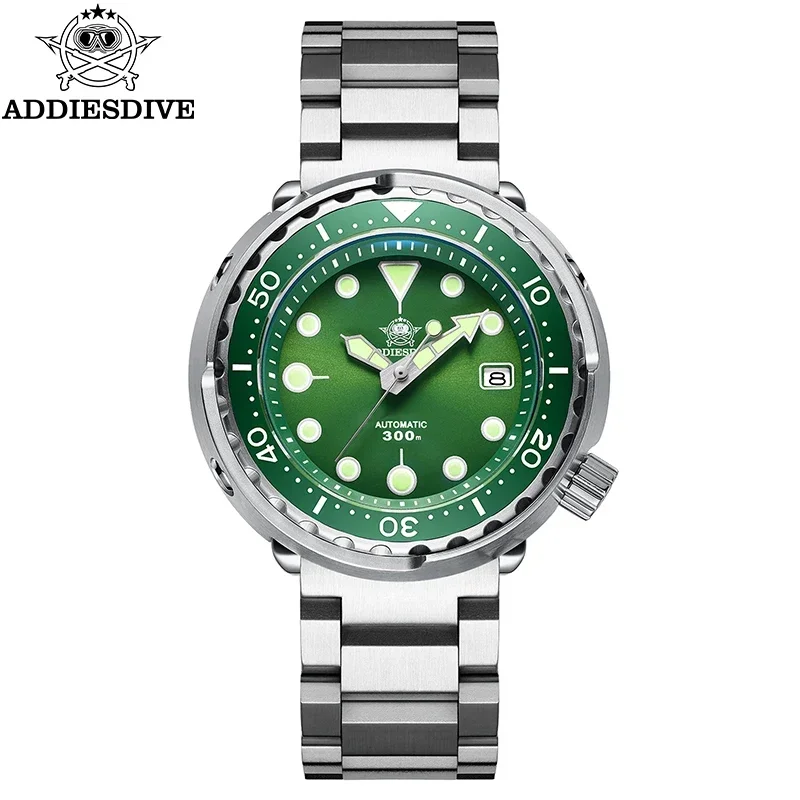 ADDIESDIVE Diving Watch Ceramic Bezel Stainless Steel Waterproof Men Watch Sapphire C3 Luminous NH35 Automatic Mechanical Watch