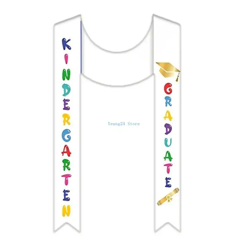 P8DB étole remise diplôme maternelle en Satin pour enfants, étole d'honneur pour étudiants