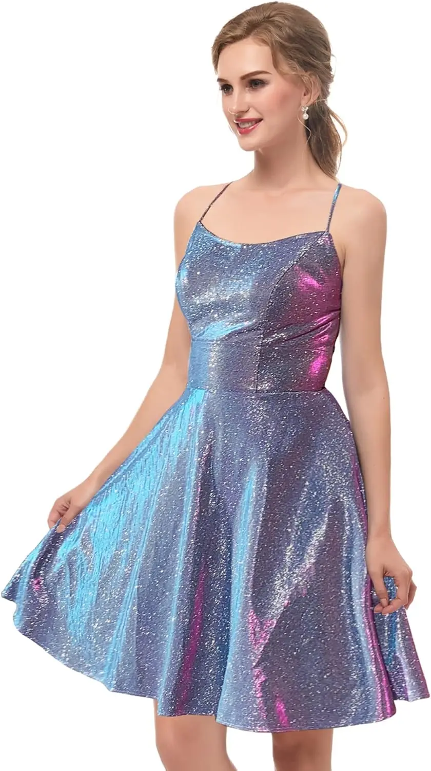 

Платье для выпускного вечера с карманами Короткое платье для выпускного вечера для юниоров А-силуэта Выпускное платье Коктейльное платье с открытой спиной Вечерние платья