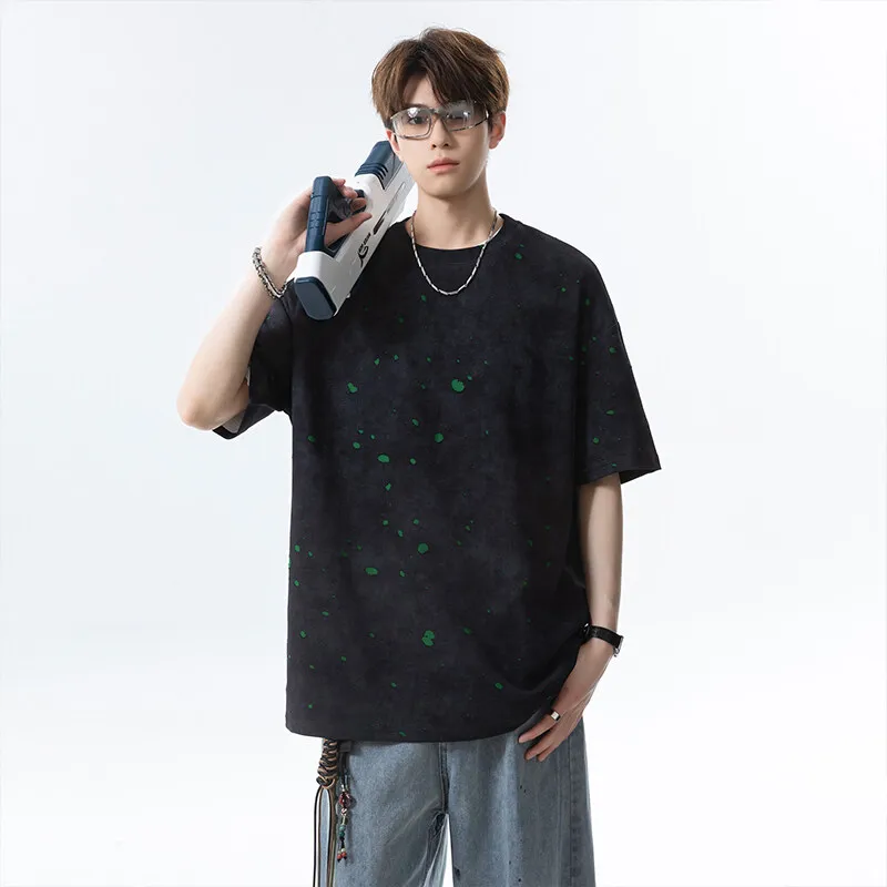 

Men's Cotton Fashion T-shirt Mens Oversized T Shirts 5XL Hole Hip Hop Tee Shirts Casual Wear Summer Tshirt Big Size for Man