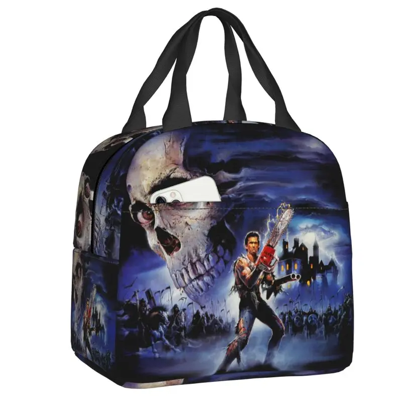 Evil Dead Portable Lunch Boxes for Leakproof Supernatural Horror Film Army of Darkness Cooler Thermal Food Insulated Lunch Bag