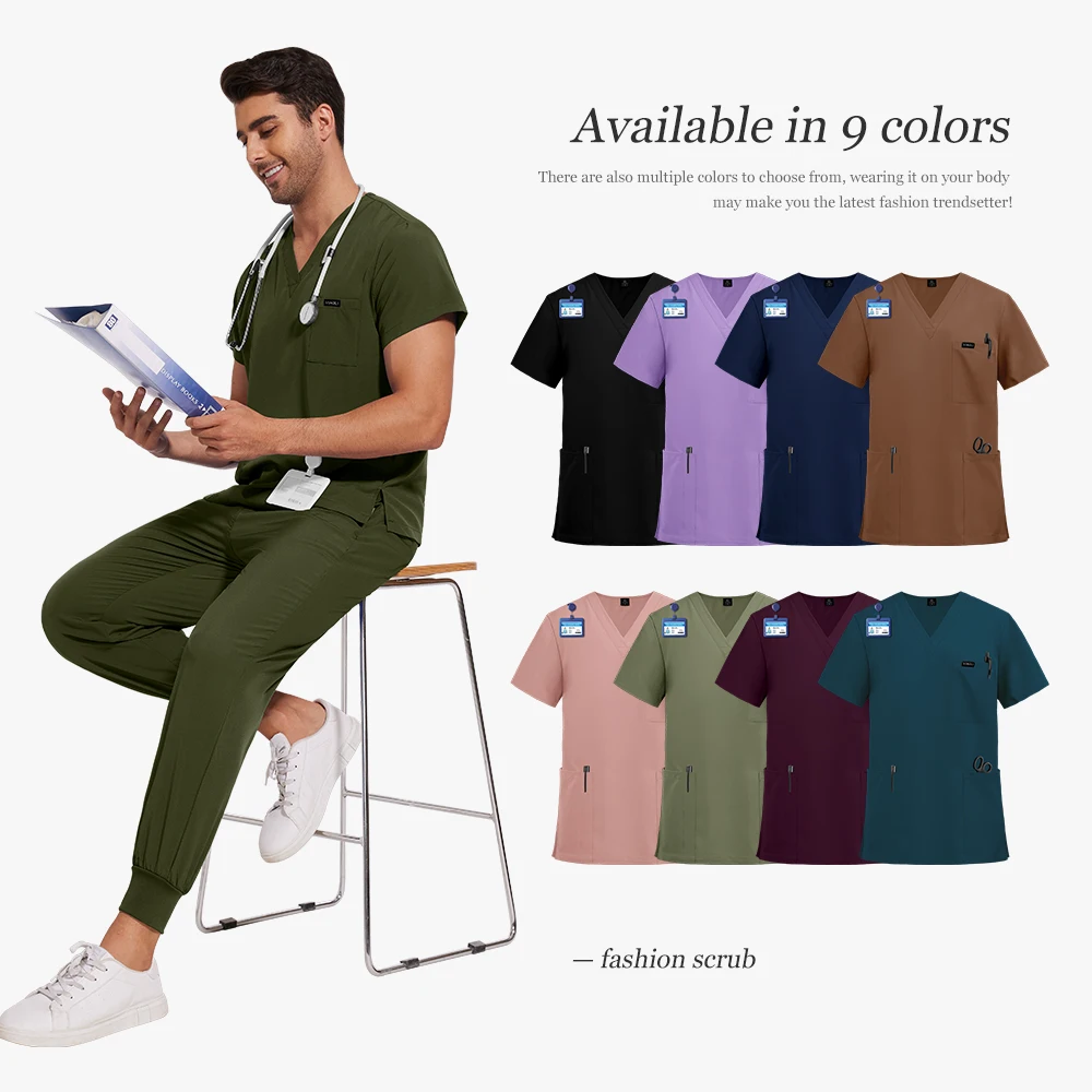 ナーススクラブセット獣医制服ペットクリニック歯科化粧品作業服ホテルクリーニングユニフォーム速乾性弾性スクラブユニセックス