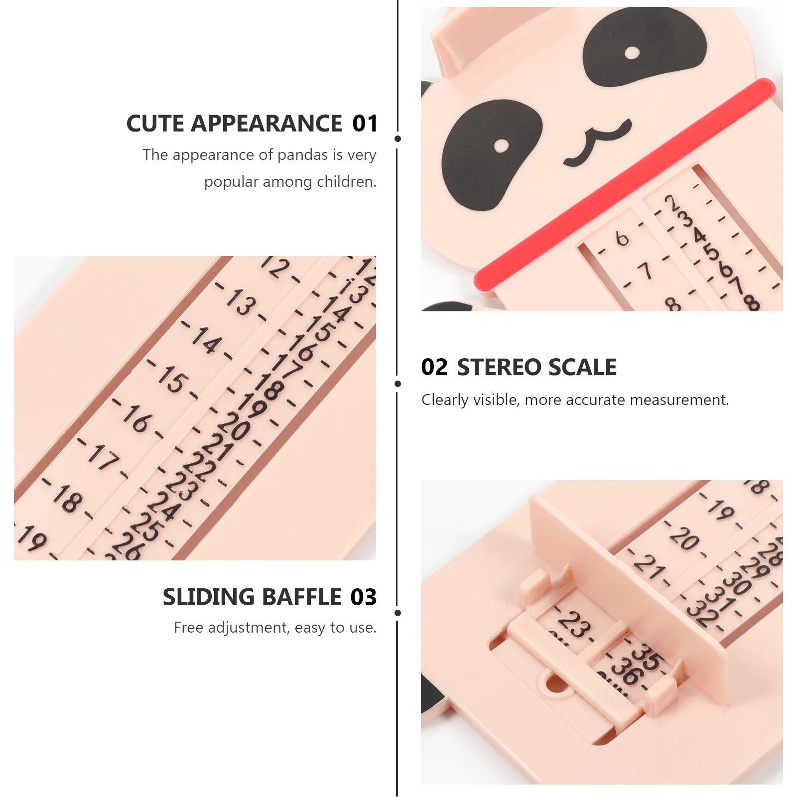 

Baby Foot Measuring Ruler Kids Shoe Size Sizer Tool Infants Feet Measurement Device At Home Sliding Baffle Design Stereo