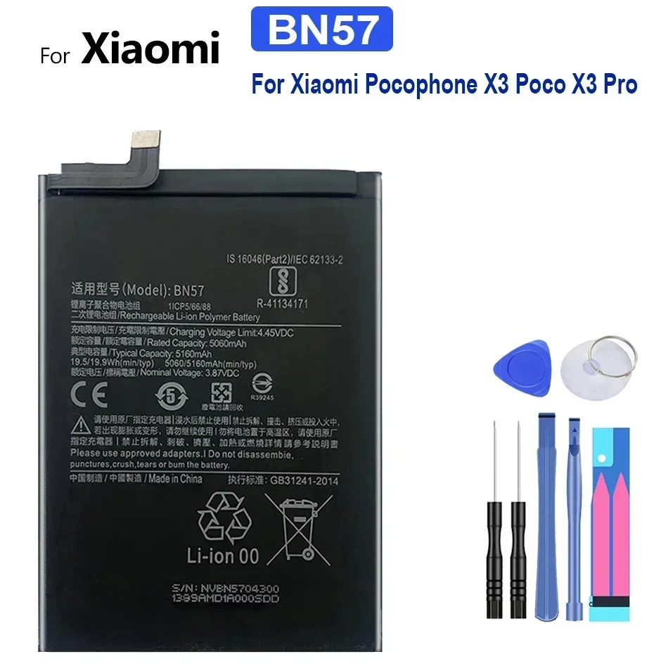 BN57 BN61 Mobile Phone Battery For Xiaomi Pocophone X3 Poco X3 Pro