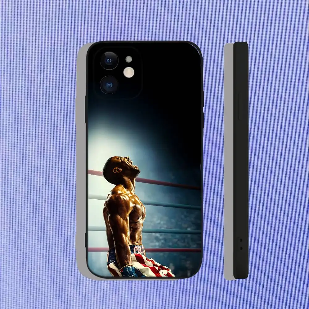 حافظة هاتف C-Creed Movie Boxing لهاتف iPhone 17,16,15,14,13,12,11,Pro,Max,Plus,Air,X,XS,XR,SE,8,7,Mini,Soft Black Funda #3