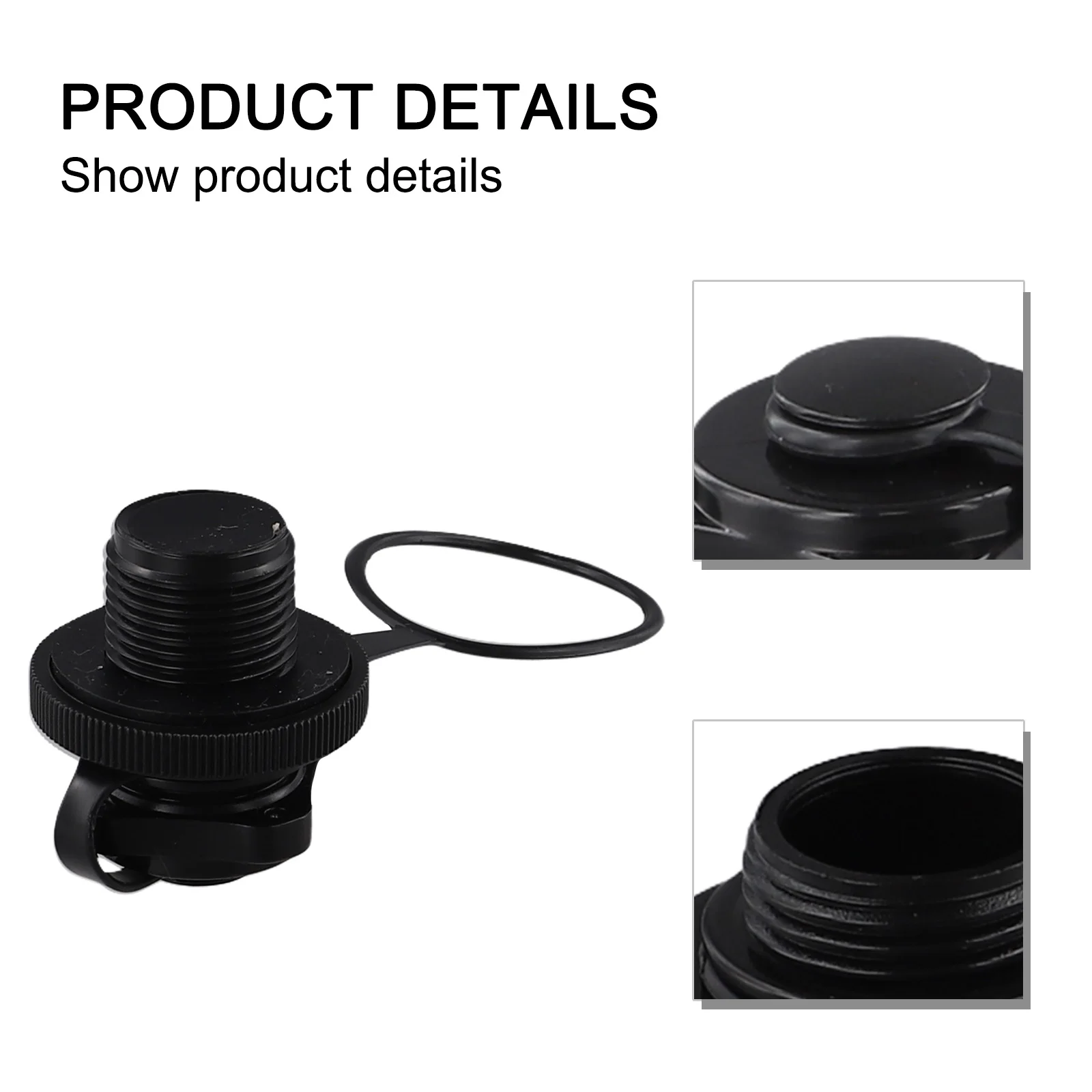 Air Valve Nozzle Inflatable Valve Long Service Life PVC Quick Inflation Black Easy Installation Good Performance