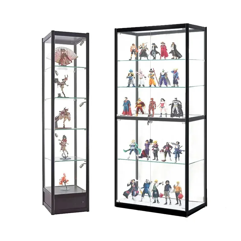 Creative Animation Model Showcase Figure Display Cabinet Gift Toy Shelf Display Shelf Transparent Glass Display Cabinet