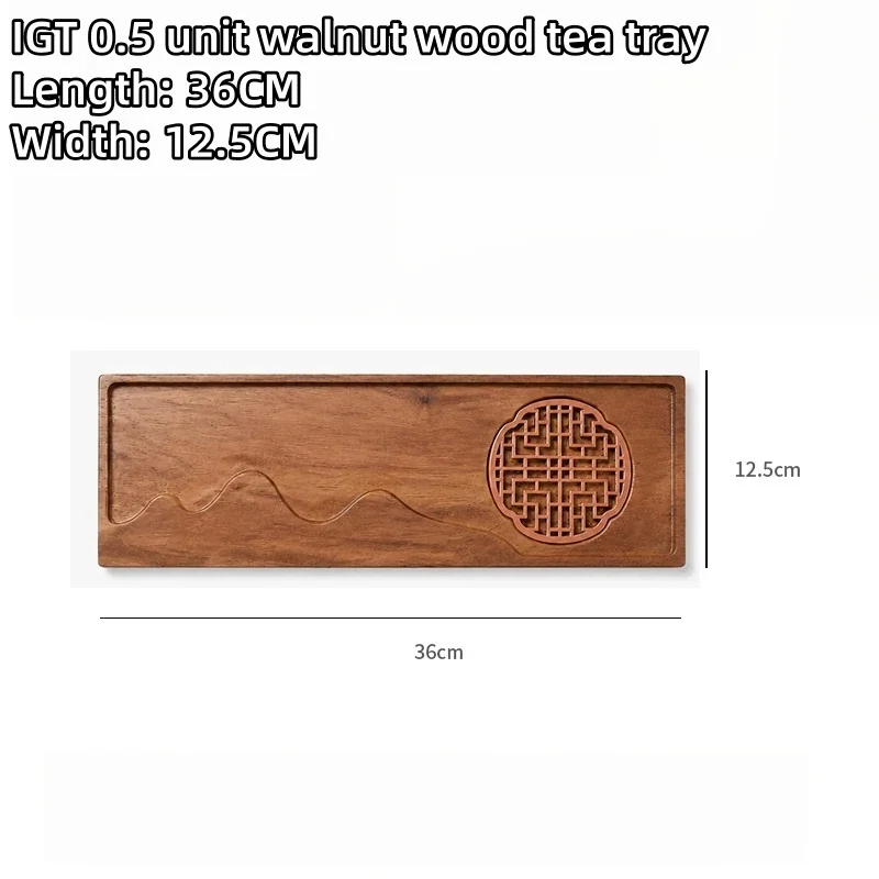 0.5 Unit IGT Table Tea Tray Fruit Plate South American Walnut Outdoor Camping Wooden Accessory