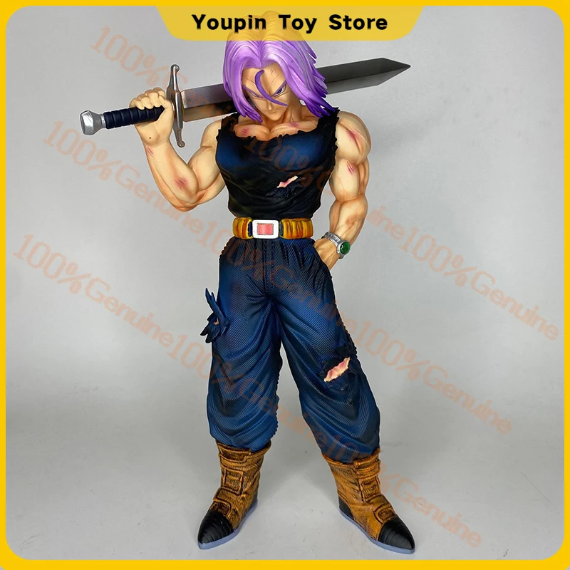 

Фигурка Dragon Ball Trunks GK с двумя сменными головами, с мечом, аниме-статуэтка для декора рабочего стола, для фанатов аниме