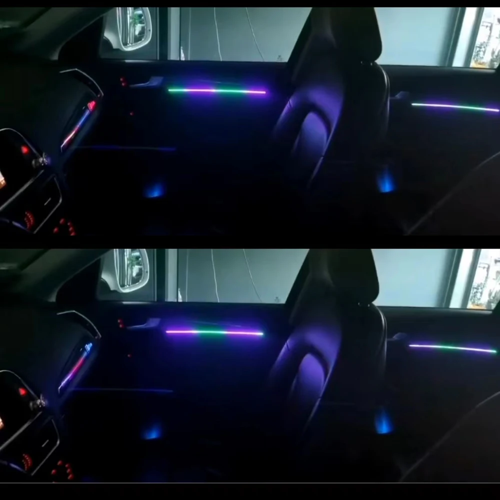 

Symphony LED ambient light For audi A4 B8 A5 Q5 2009-2017 decorate lamp grain door panel decorate lamp carbon look neon light