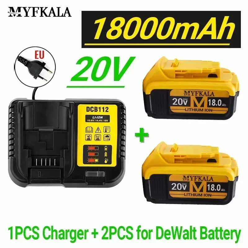 電動工具用バッテリー,100% オリジナル,18000mah,20v,18.0ah,dcb206,dcb206,dcb205,DCB204-2,新品