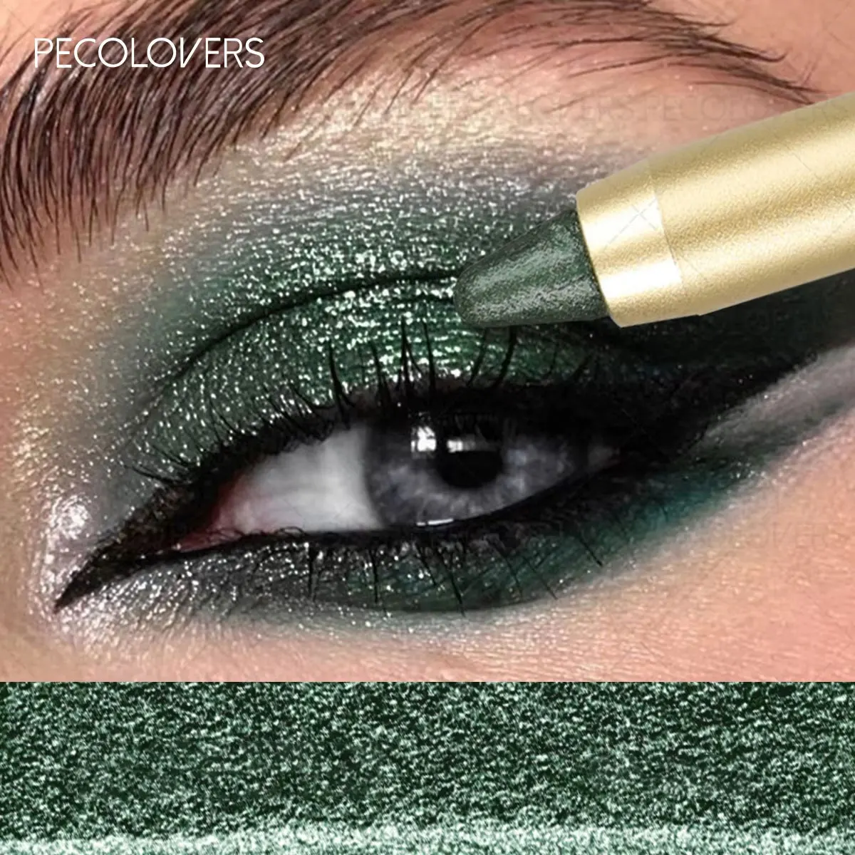 

12 цветов, стойкие к размазыванию и водостойкие тени для век в стике, двусторонний карандаш для глаз с губкой-кисточкой, глиттерные и матовые оттенки