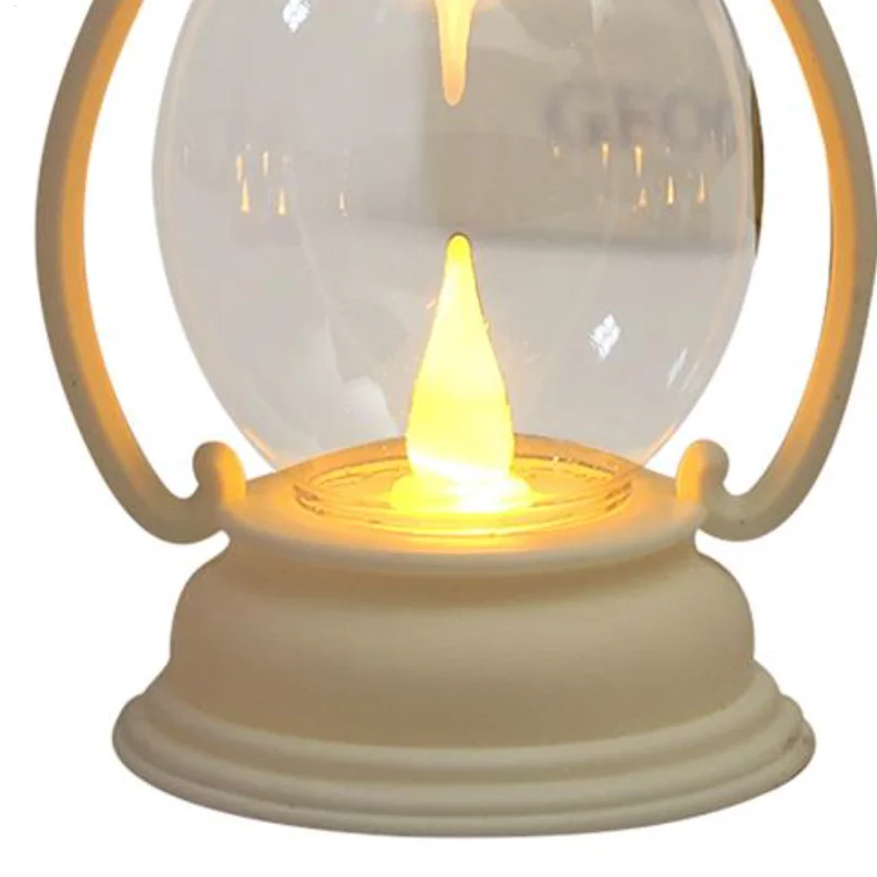 Vintage Small Lantern Portable LED Tent Light Battery Powered Home Decor Lights For Living Room Bedroom Bedside Tabletop Patio