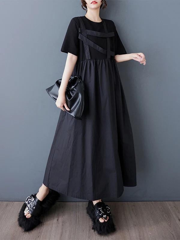 Faionable Grote Maat Gebreide Dr vrouwen Zomer Afslanken Lange Rok Belted k Sle Pendelen Koreaanse Sle Splice Dr