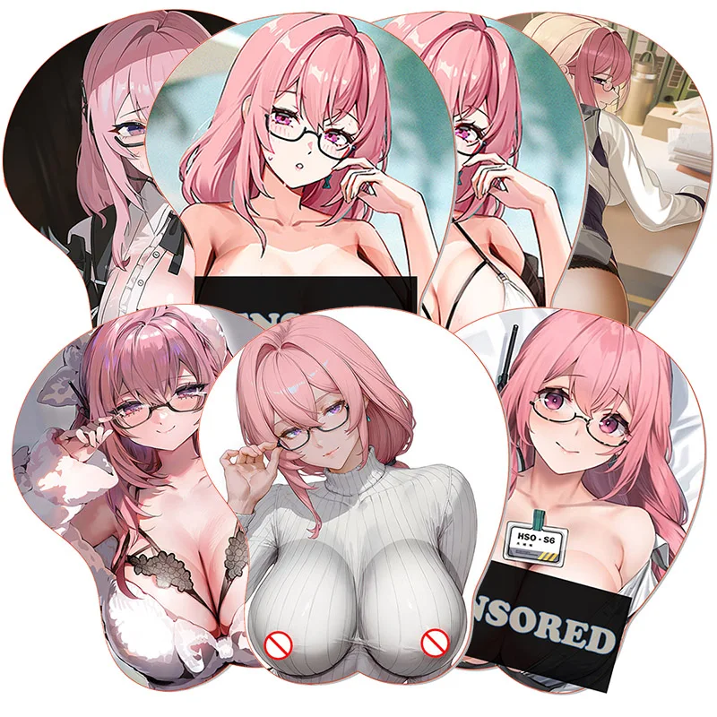 

Аниме Yanagi Tsukishiro 3D коврик для мыши Zenless Zone Zero ZZZ ERO коврик для мыши силиконовый Titty Boobs подставка для запястий коврик для мыши Oppai коврик для мыши