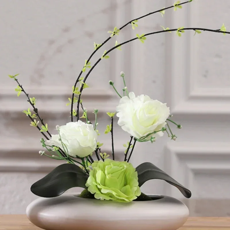 Simulated flower and rose art set minimalist home TV cabinet creative decoration, artificial flower and silk flower decoration