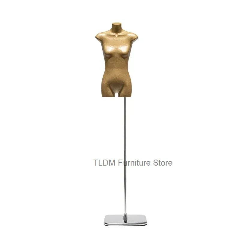 Window Vintage Mannequin Half Body Bust Paper Fabric for Store Display Women Clothing Decoration Boutique Fixture Shop Retailing