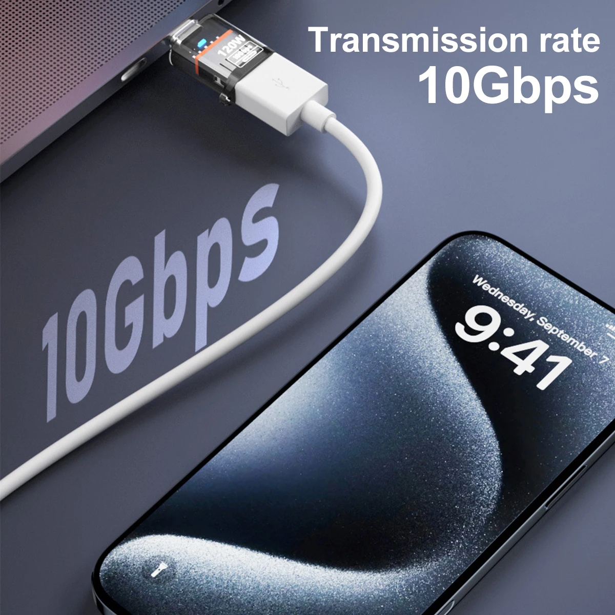 10Gbps OTG USB 3.2 To Type C Adapter 120W Fast Charging USB C Converter OTG For Xiaomi Samsung PC Tablet Audio/Data Transfer otg