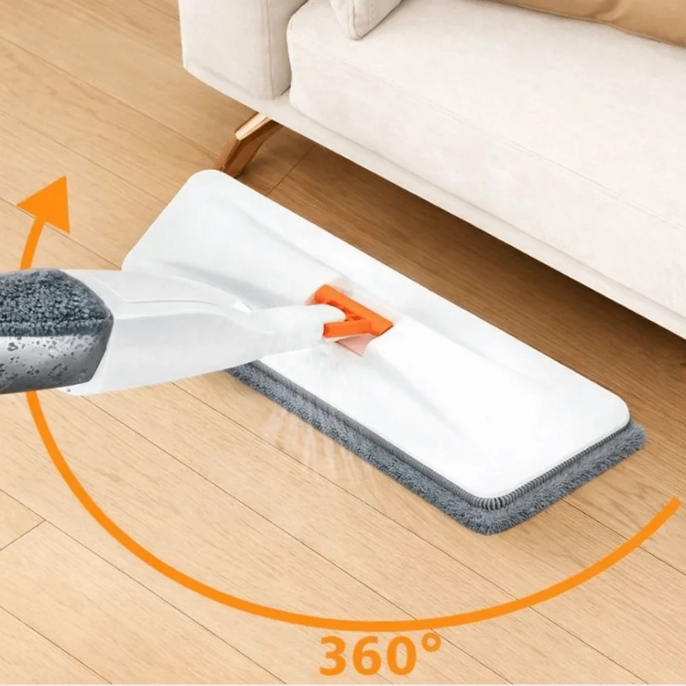 New Microfiber Mop Floor Spray Mop Spray Function Rotating Base Floor Mop Reusable Pads Wet Dry Use Flat Mop Home Floor Cleaning