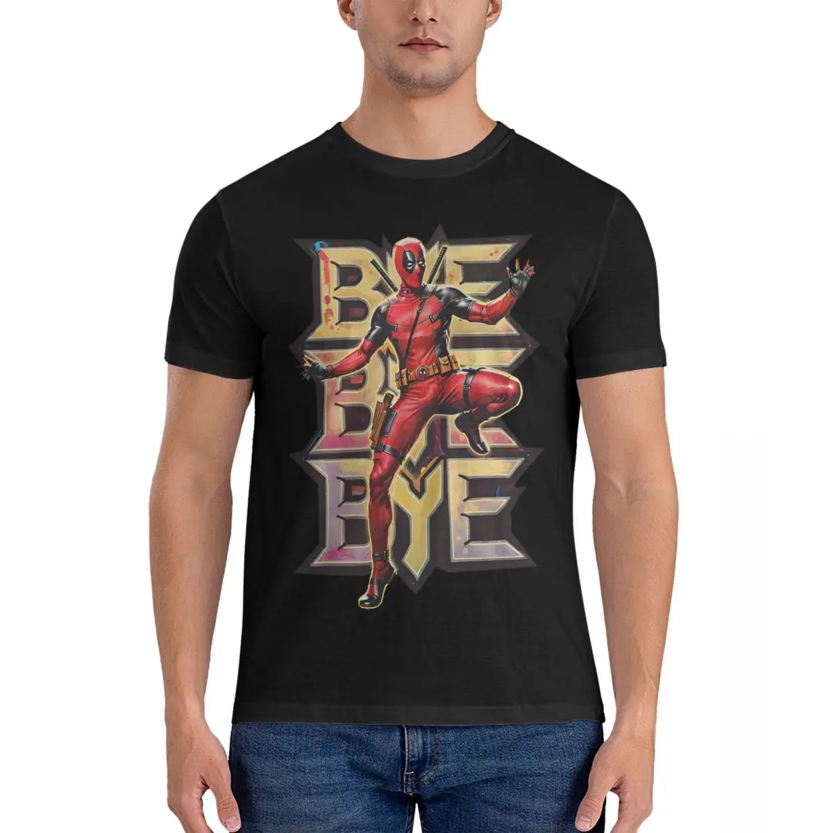 Leisure NSYNC Bye Bye Bye Dance Vibe By L Style T-Shirts Crewneck Cotton T Shirts Marvel Deadpool & Wolverine Short Sleeve Tees