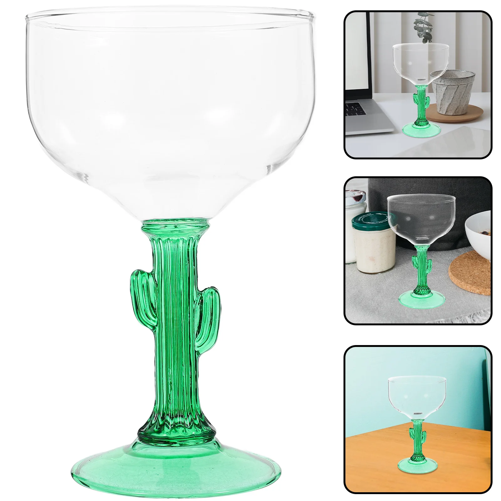 

1Pcs Margarita Wine Glass Creative Cactus Design Party Glassware Stylish Drinking Cup Home Bar Decor Creative Goblet