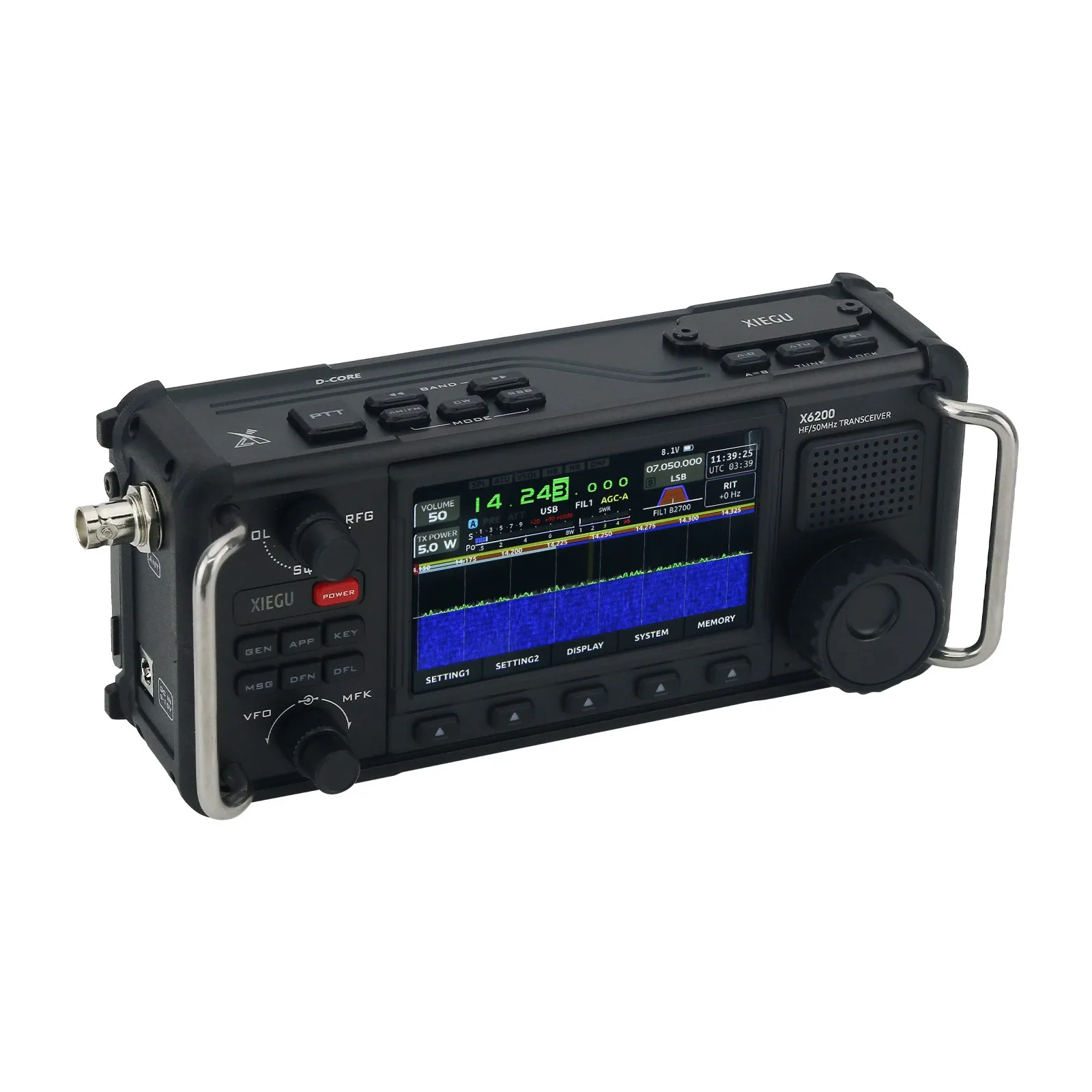 ポータブル短波ラジオ X6200 SDR HF/50MHz フルモード 4 インチ HD カラースクリーン SSB/CW/AM/FM XIEGU 用