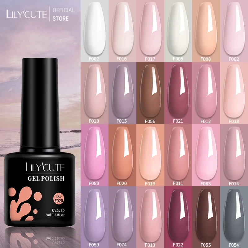 LILYCUTE 7ML vernis à ongles Gel couverture complète manucure sans lingette couche de finition couche de Base apprêt à tremper LED UV Gel vernis à ongles Gel