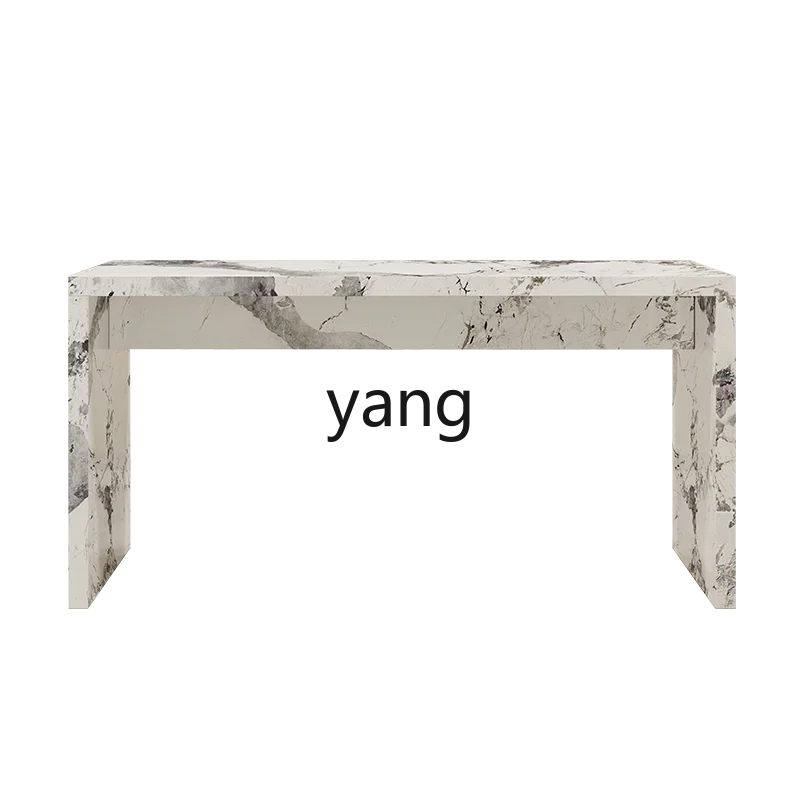 

Lmm full rock slab light luxury long bar table household kitchen dining table integrated partition middle island table
