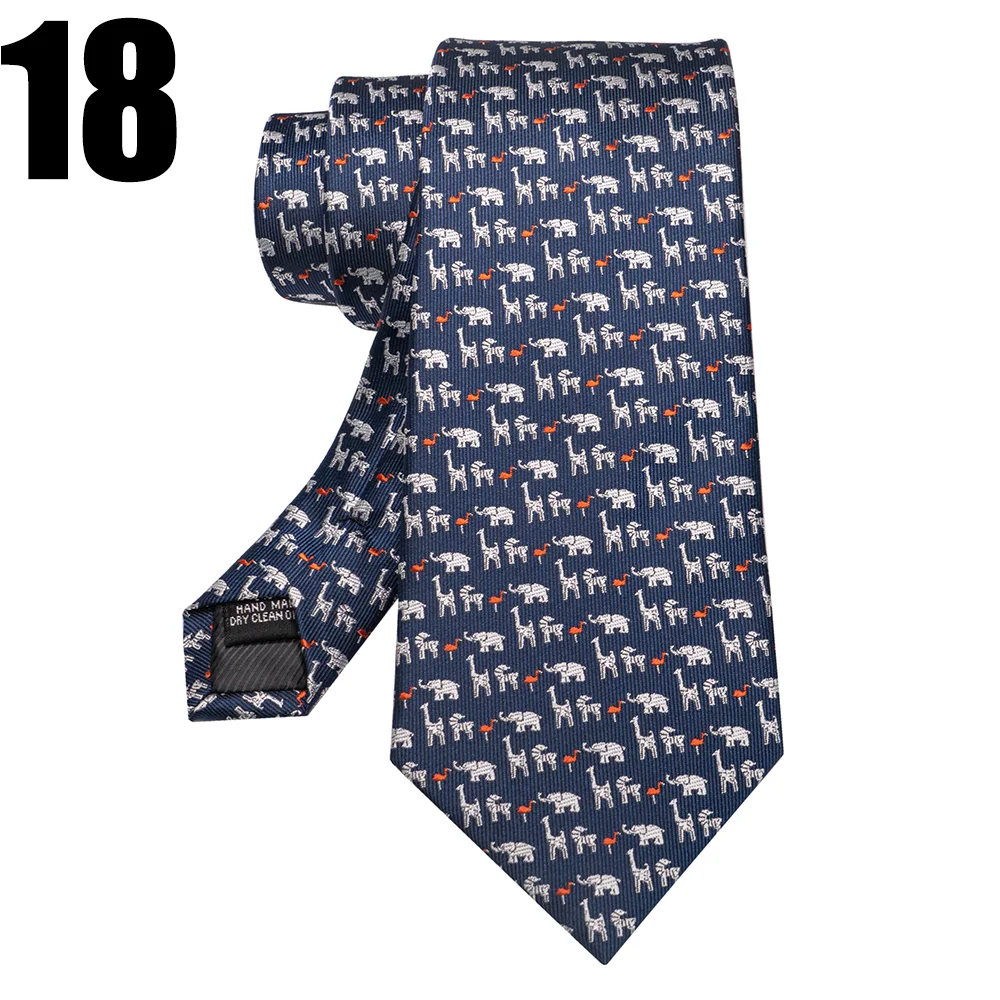EASTEPIC 8 cm rot-blaue Jacquard-Krawatten für Herren, Herren-Krawatte, hochwertiges Accessoire, Geschäftsgeschenk, Fuchs, Drache, Flamingo, Schnecke, Ente, Tier – Detail 38