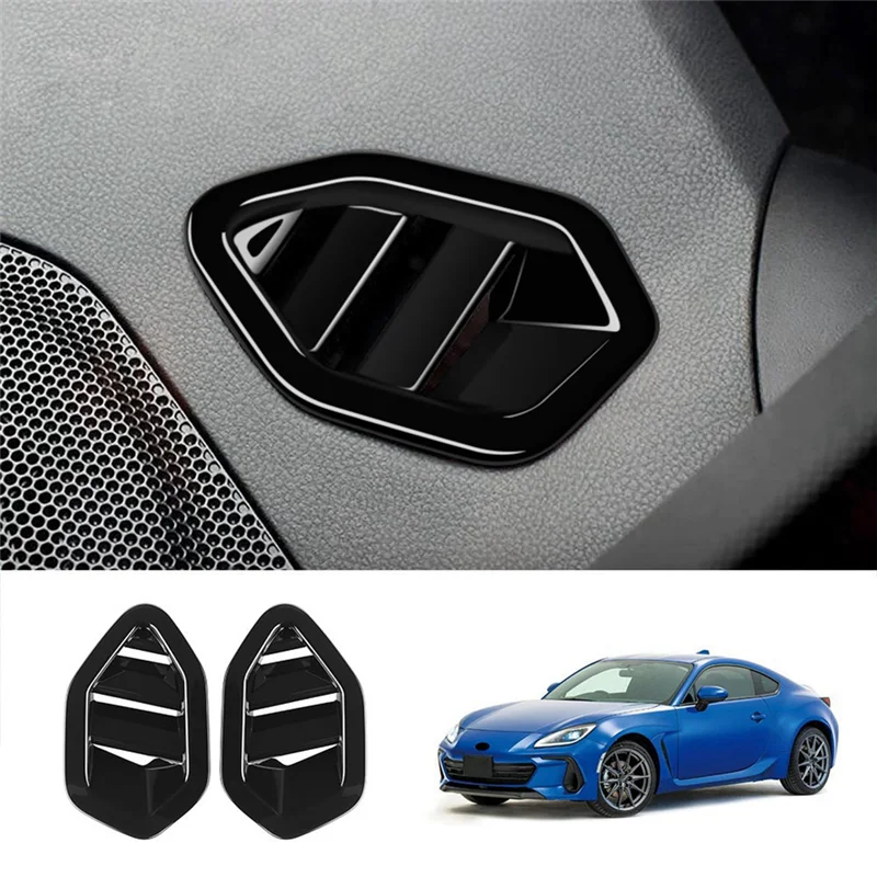 For Subaru Brz/Zd8 Toyota Gr86/Zn8 2021-2023 Dashboard Air Outlet Vent Trim Cover Sticker Decoration Frame Bright Black