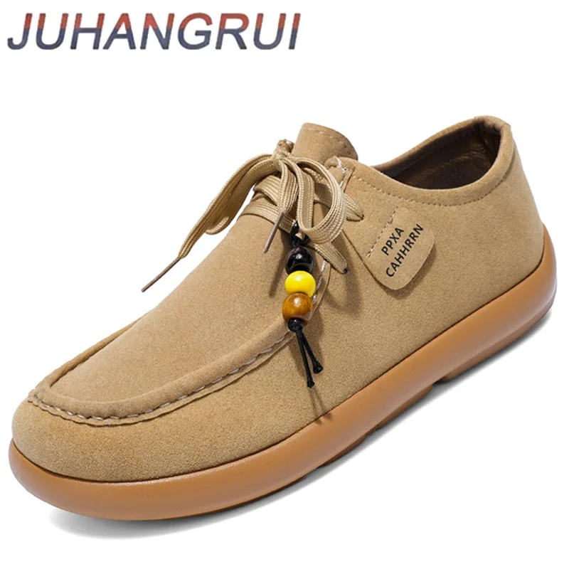 

Мужская повседневная обувь. Замшевая рабочая обувь. Мужская спортивная обувь на плоской подошве со шнуровкой. Нескользящая и износостойкая замша высокого качества.