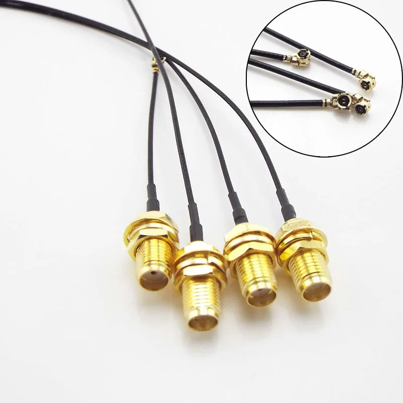 SMA female to RP SMA Female to uFL/u.FL/IPX/IPEX UFL RG1.13mm Antenna RF solder Cable IPX Extension Connector WiFi Pigtail W28