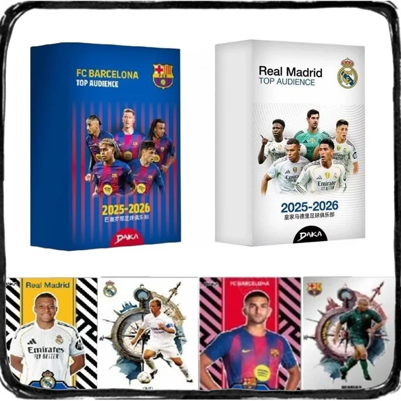 Tarjetas de Fútbol DAKA 2025-2026 del Real Madrid y Barça - Set de Coleccionista Superventas con Diseños Conmemorativos de Partidos de Mbappe y Yamal