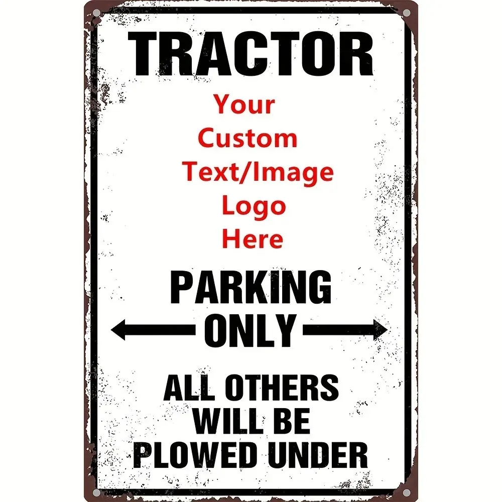 CIFbuy Customizable Parking‑Rule Wall Plaque, 2D Flat Personalized Printed Aluminium Sign 8x12In For Home Pub Shop Yard Present