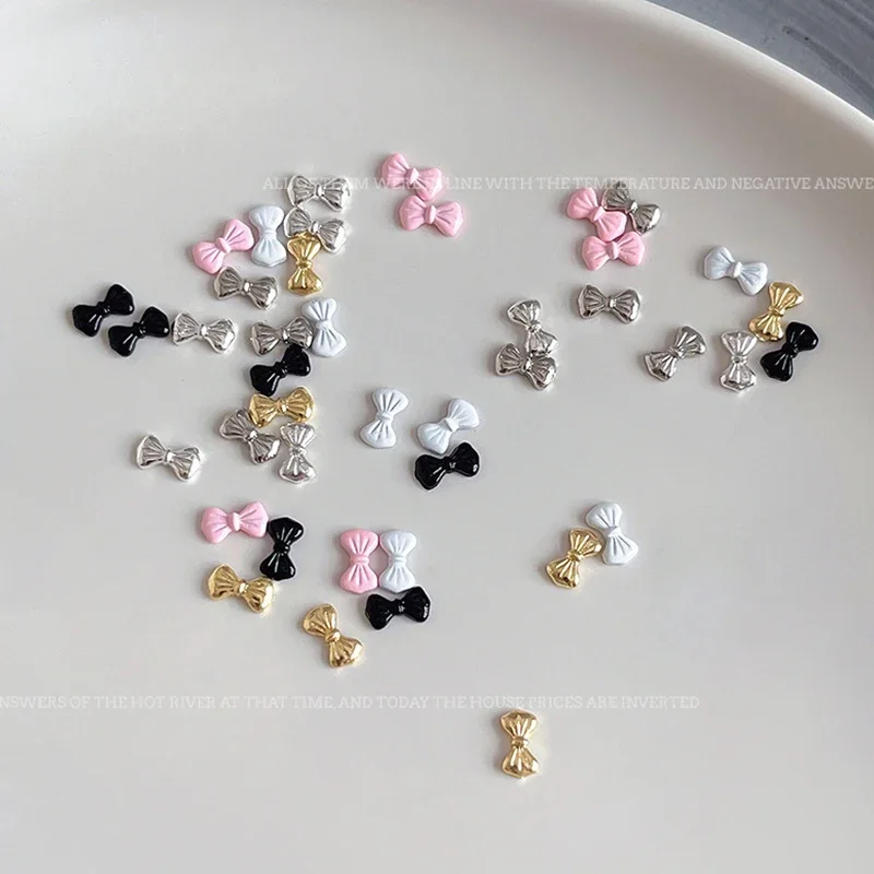 5 قطع 3D الانحناء التعادل مسمار الفن سحر، الفاخرة 3D سبائك Bowknot الراين، مسمار الزينة الملحقات