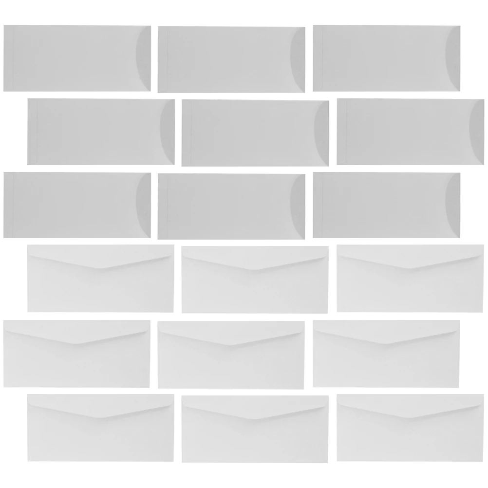 

40pcs White Blank Envelopes Large Sheets Storage Invitation Cards Greeting Wedding Event Thick Paper Reusable