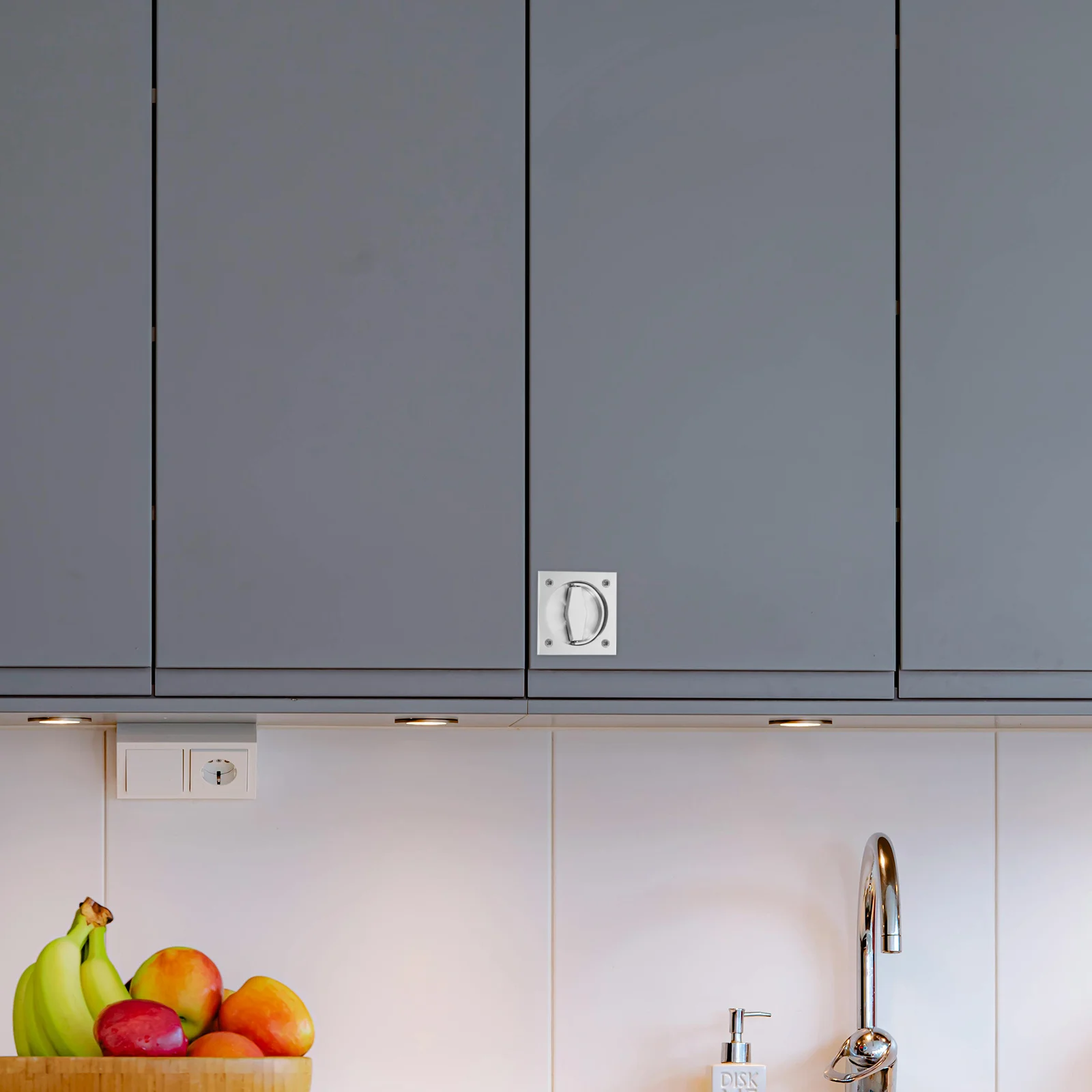 

1Set Fire Door Handle Stainless Steel Round Recessed Flush Pull for Sliding Cabinet Door Drawer 70Mm Diameter Silver Tone