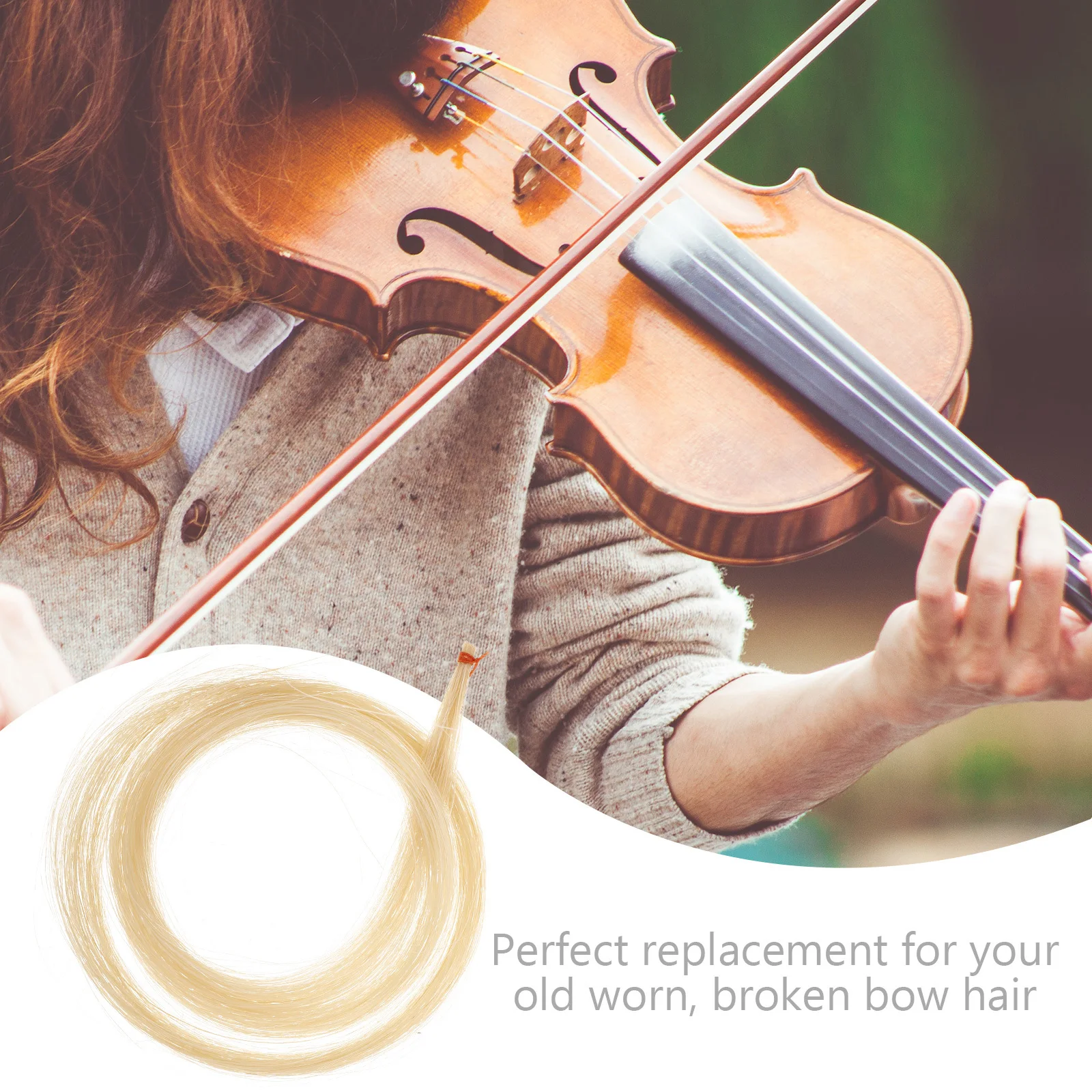 

Violin Bow Hair Practical Horse for Viola Creative Beginner's Horsehair Accessory