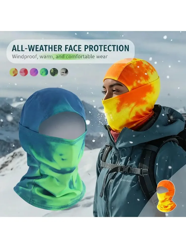 AliExpress NONE Heat Reactive Balaclava Unisex Temperature Sensitive Color Change Ski Mask Full Head Wrap Motorcycle For Hiking Cycling