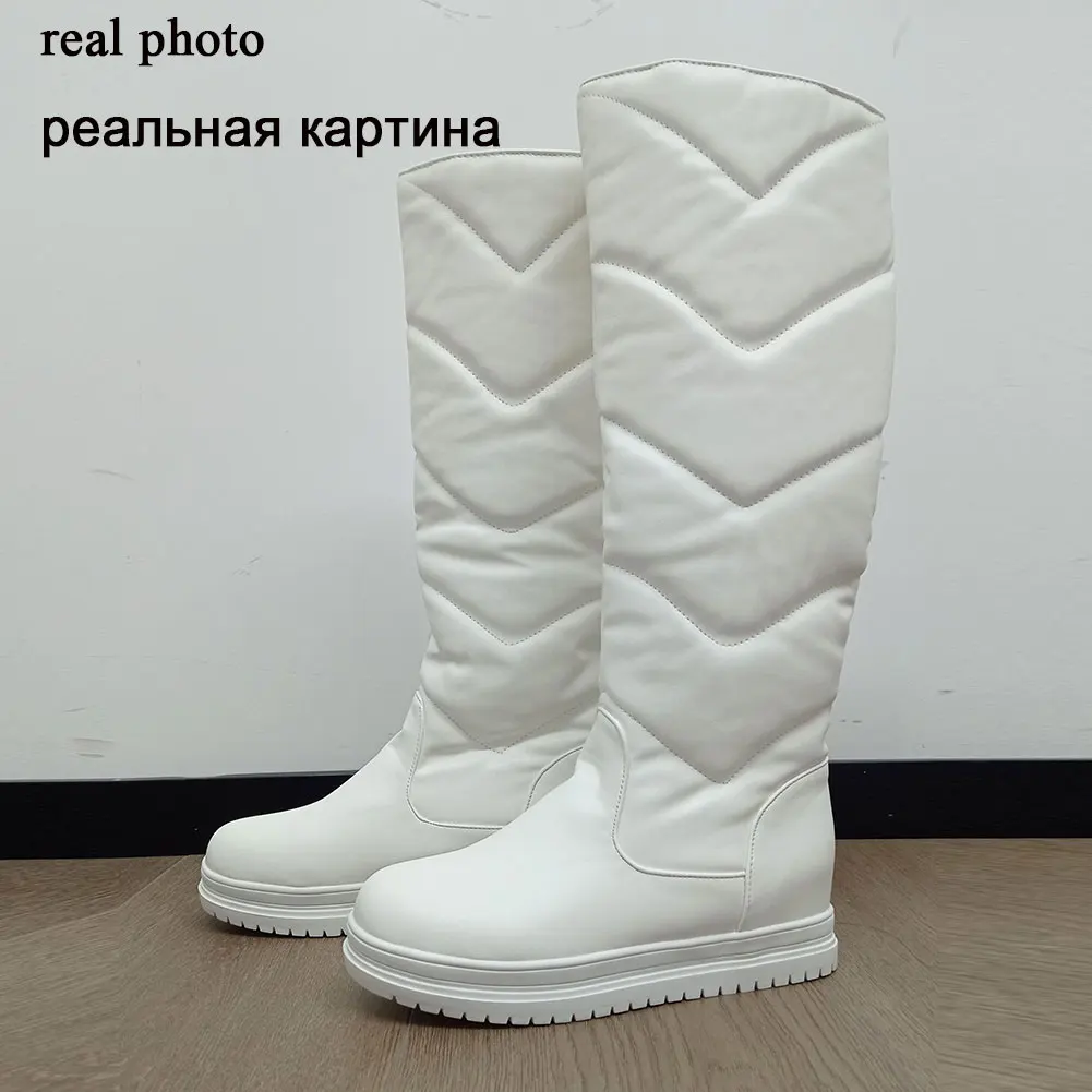 2022 Winter Boots For Women Platform Warm Plush Snow Boots Waterproof Knee-high Boots Fashion Women Shoes Big Size 43