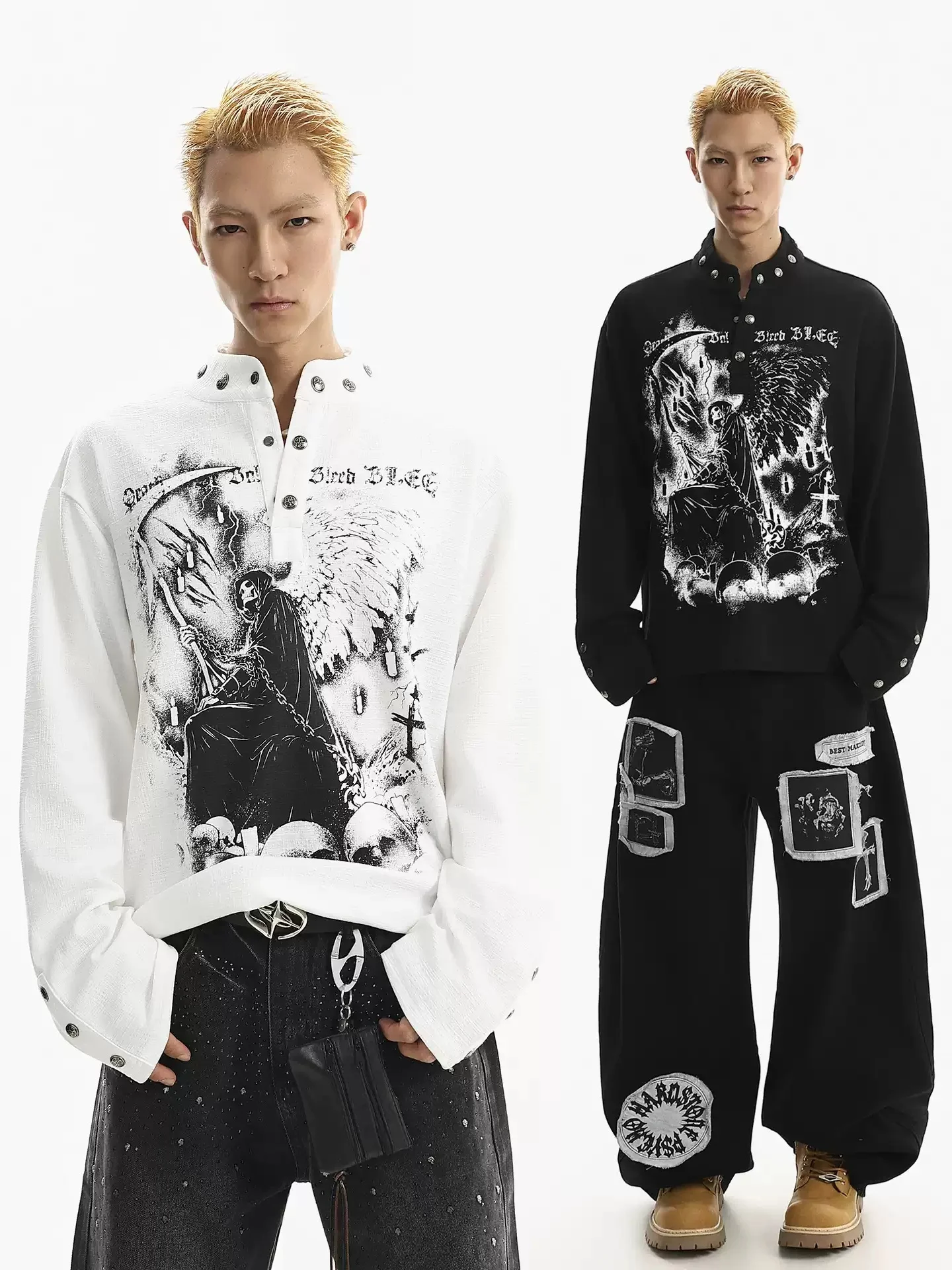 

Мужские топы в американском стиле с принтом, на пуговицах, с воротником-стойкой, длинными рукавами, высокого качества, стильные, свободного кроя, повседневные.