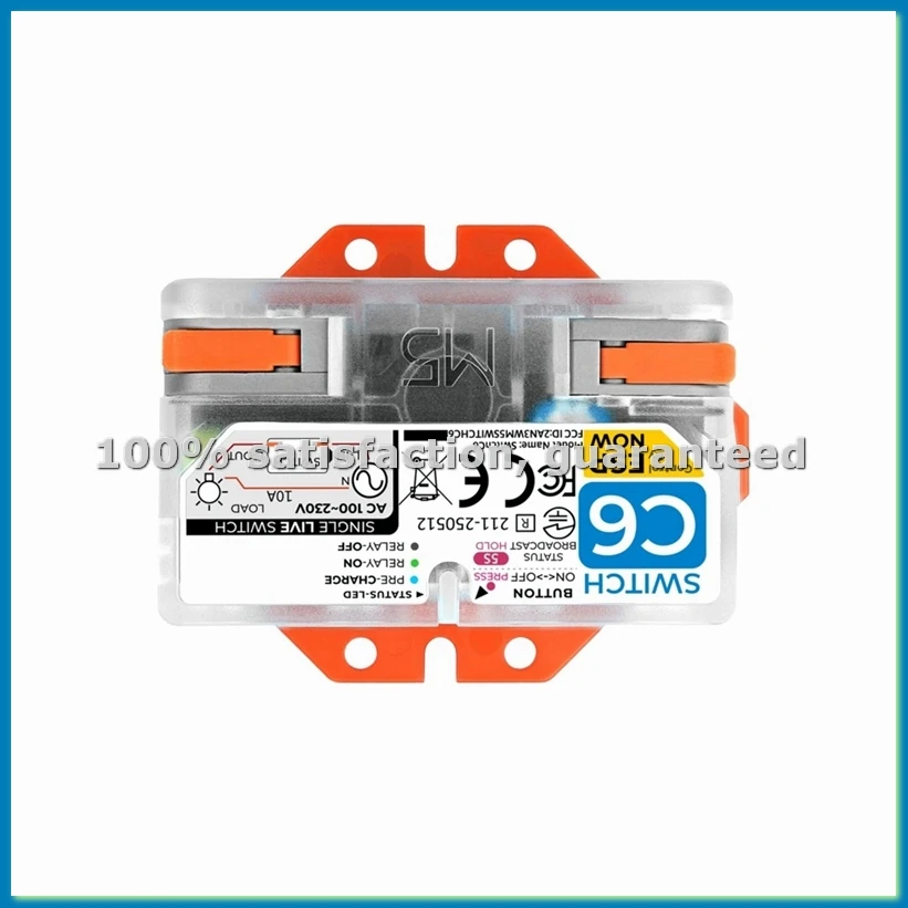 SwitchC6 IOT Single Live Wire Wi-Fi Smart Switch ESP32-C6 Latching Relay AC100-230V Input ESP-NOW Communication-A79M