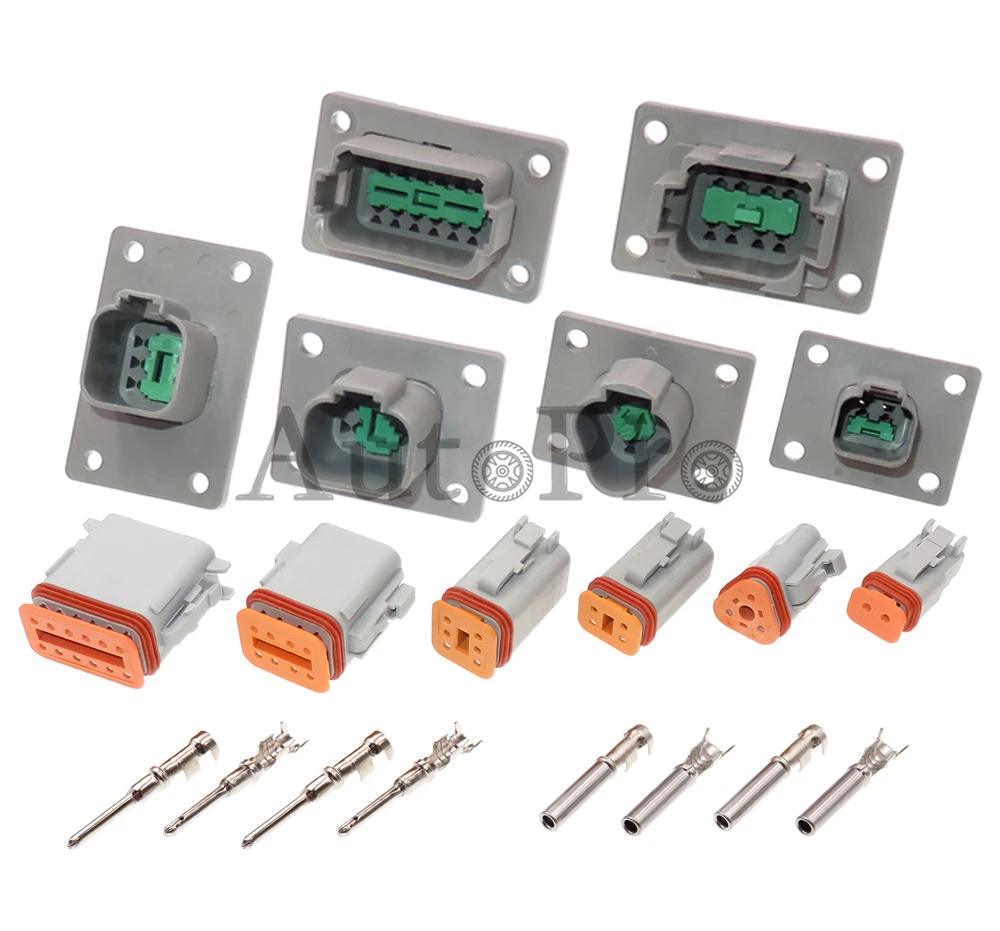 

1 Set 2/3/4/6/8/12 Hole DT04-3P-L012 AC Assembly Waterproof Male Female Butt Plug DT06-2S Electrical Connector with Board Socket